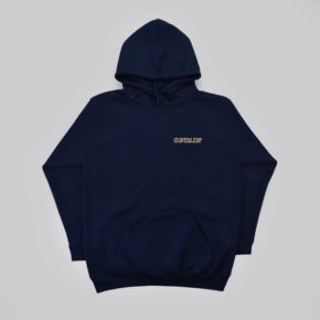 OBTAIN Ceramic Hoodie. Dark blue. Handprinted in Germany.