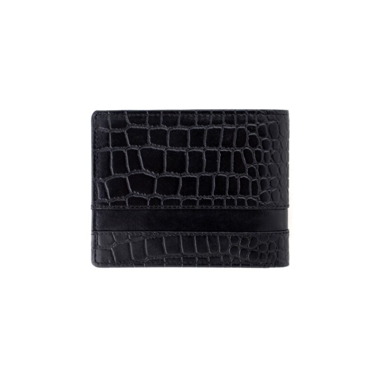 black smooth premium leather wallet