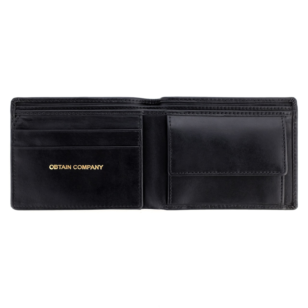 black smooth premium leather wallet