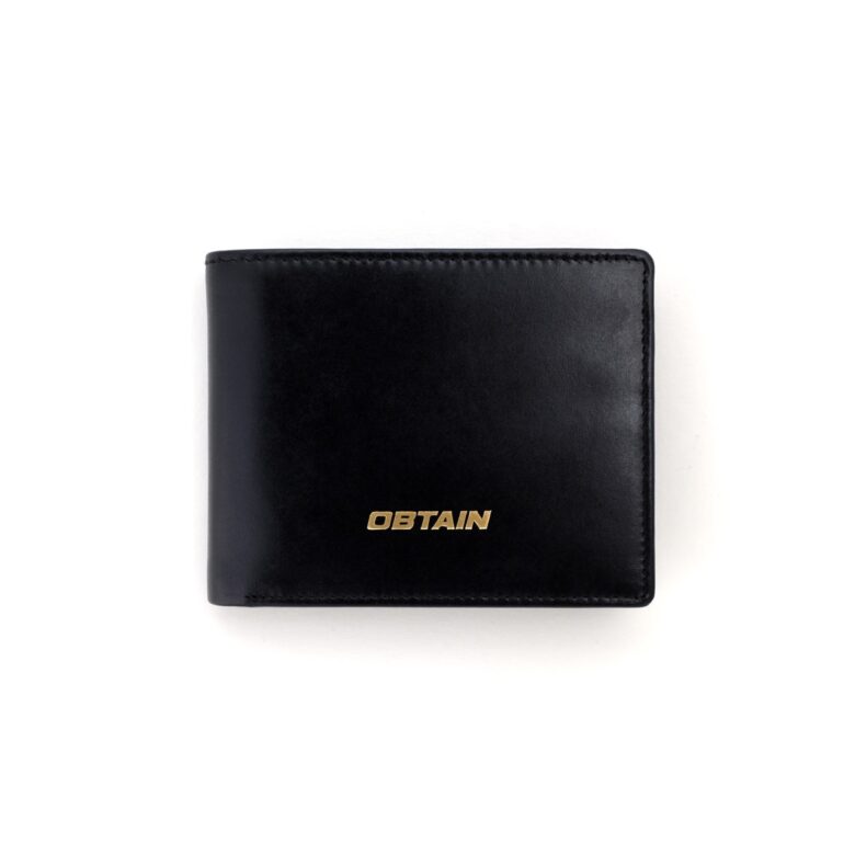 black smooth premium leather wallet