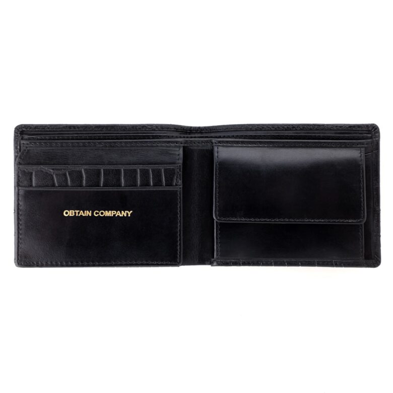 black smooth premium leather wallet