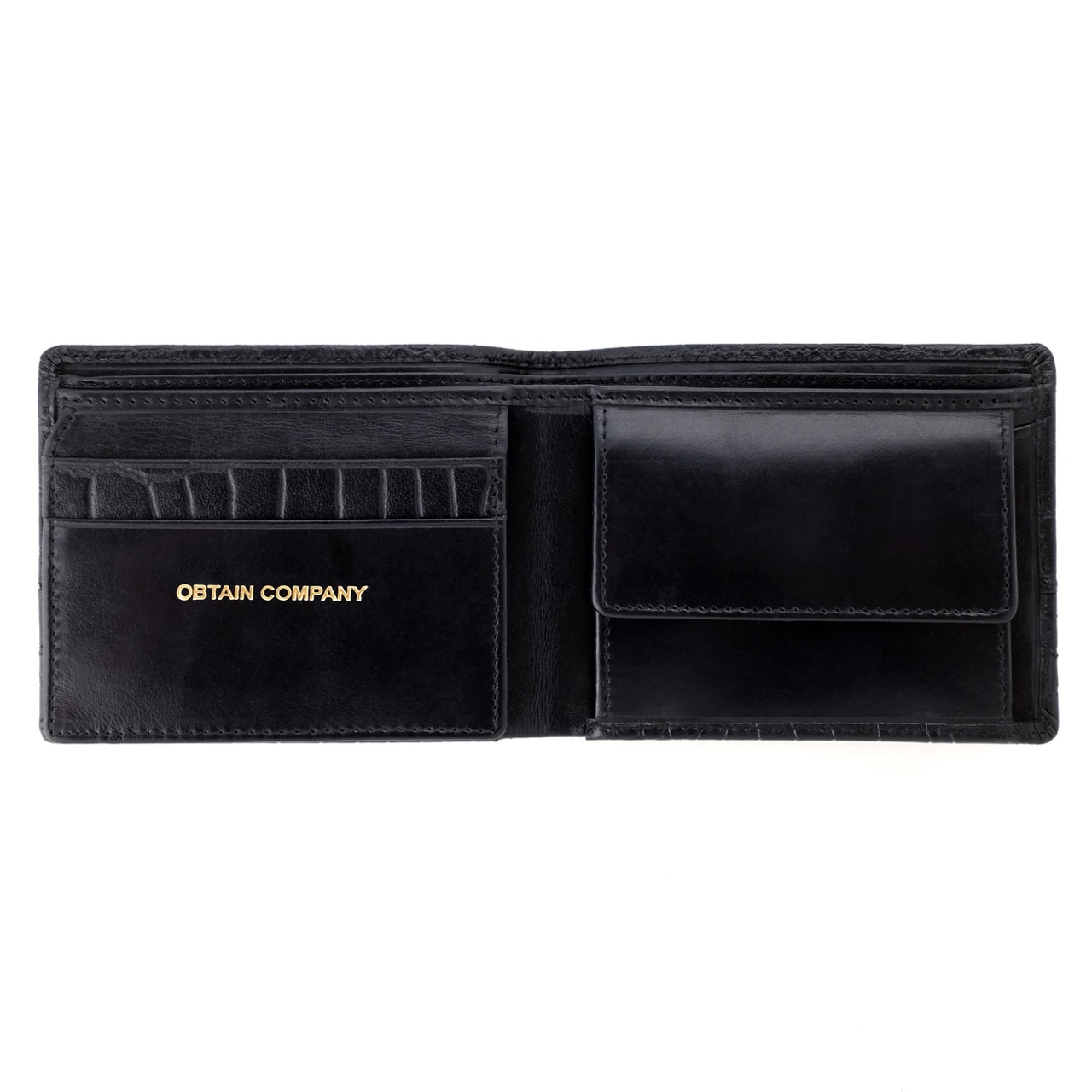 black smooth premium leather wallet