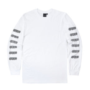 OBTAIN Acid Longsleeve Shirt. Color: white. 100% cotton. Handprinted in Germany.