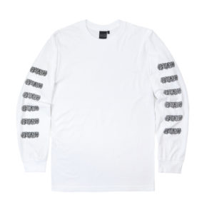 OBTAIN Acid Longsleeve Shirt. Color: white. 100% cotton. Handprinted in Germany.