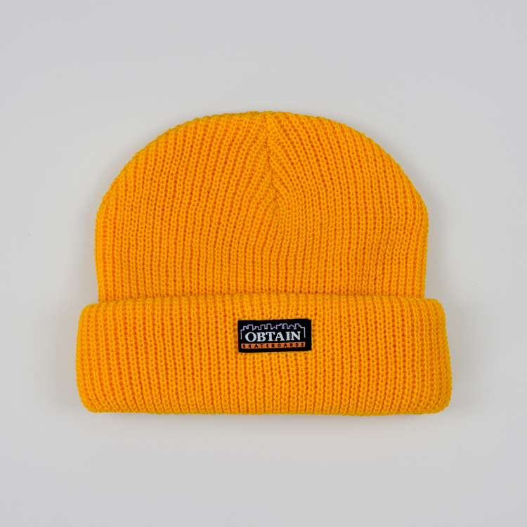 OBTAIN Downtown Beanie. Color: yellow.