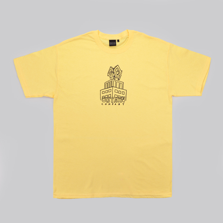 OBTAIN Dortmunder O T-Shirt. Handprinted in Germany. Color: yellow. 100% cotton.