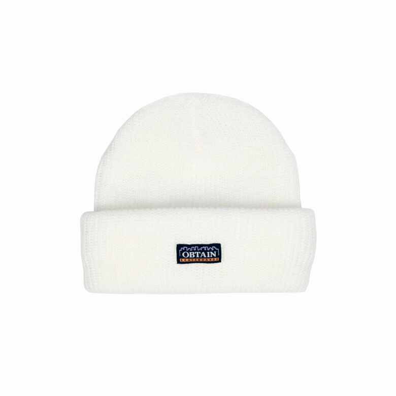 downtown beanie white