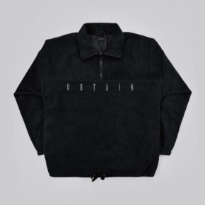 OBTAIN fleece jacket. Color: black.