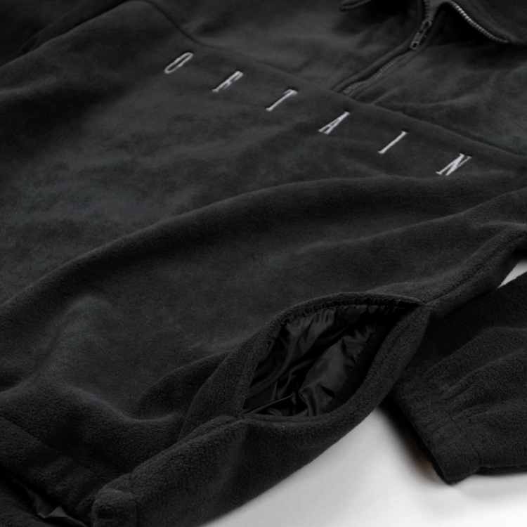 OBTAIN fleece jacket. Color: black.