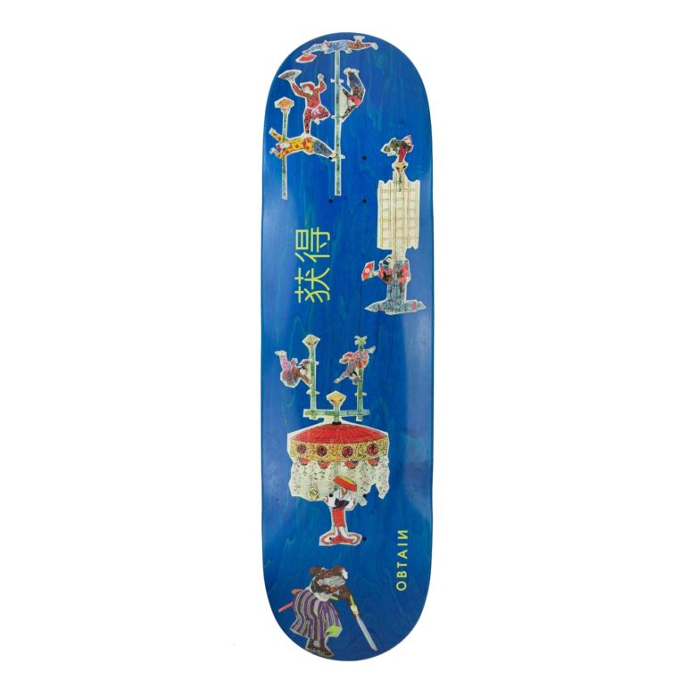 OBTAIN Acrobats Skateboard Decks. Color blue. Made in Europe.