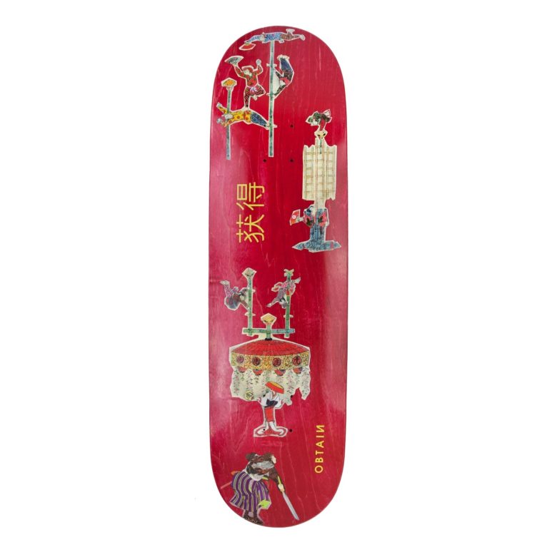 OBTAIN Acrobats Skateboard Decks. Color red. Made in Europe.