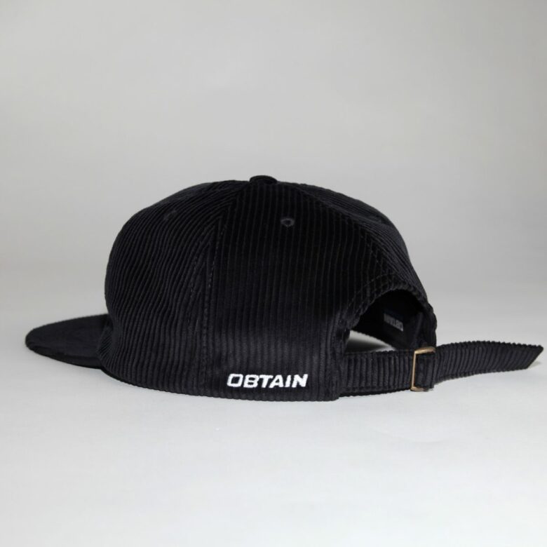 OBTAIN perfect 6 panel cap wide cord black