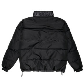 obtain black puffer jacket