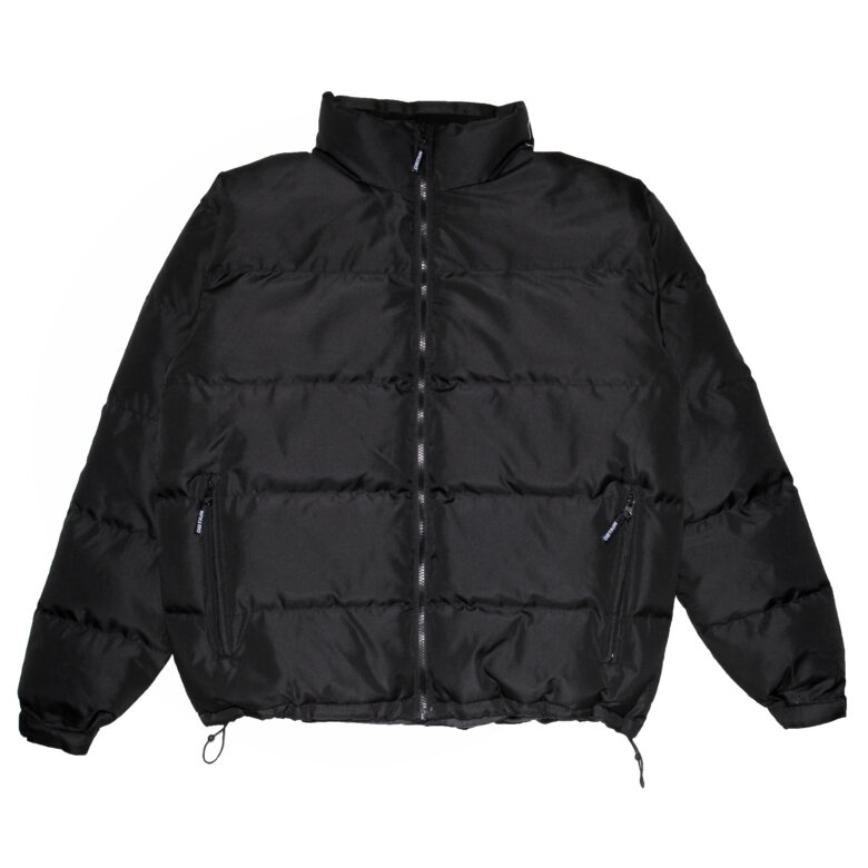 obtain black puffer jacket