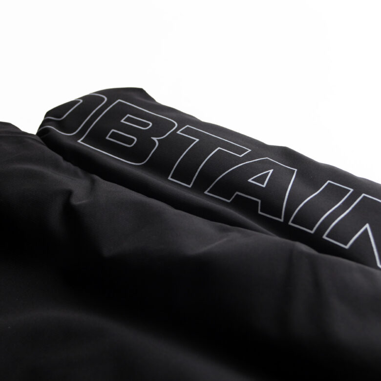 obtain black puffer jacket