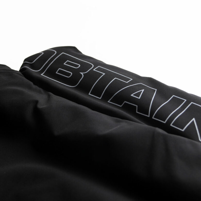 obtain black puffer jacket