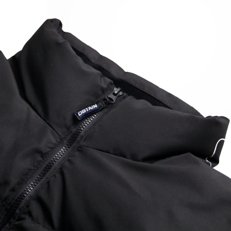 obtain black puffer jacket