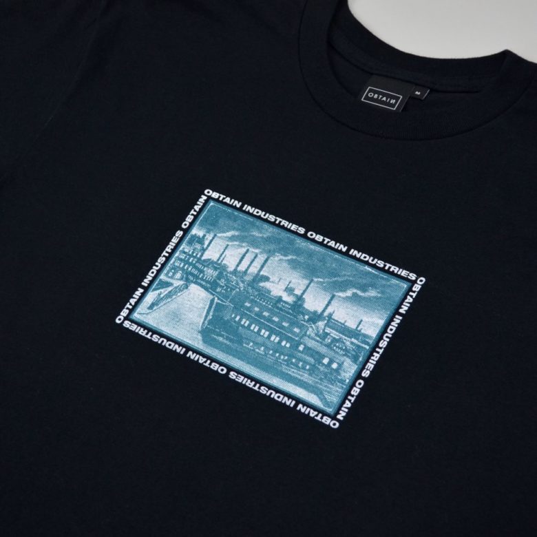 OBTAIN Union T-Shirt. Color: black. Handprinted in Germany. 100% cotton.